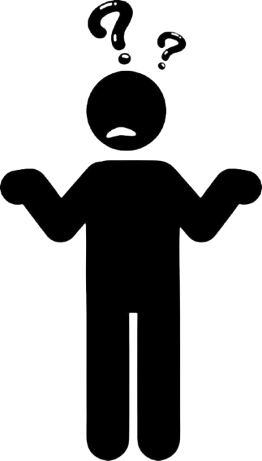A figure thinking about why to partner with us